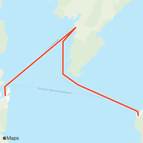 Skyss Gjermundshamn - Varaldsøy - Årsnes map