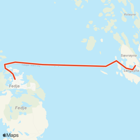 Skyss Fedje - Sævrøy map