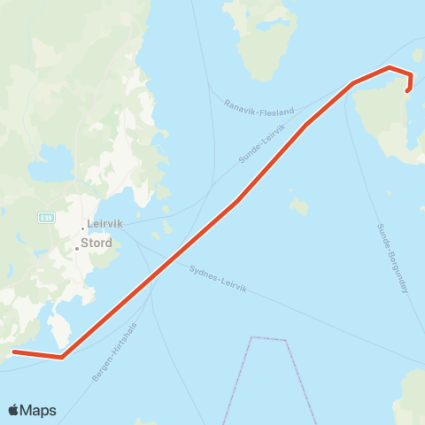 Skyss Skjersholmane - Ranavik map