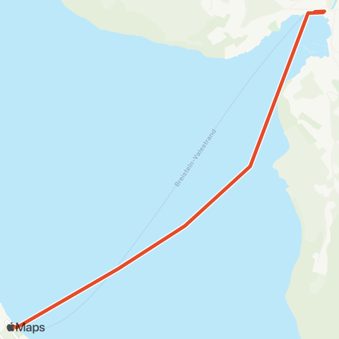 Skyss Valestrandfossen - Breistein map