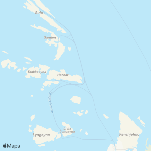 Skyss Hellesøy - Hernar map
