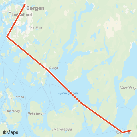 Skyss Hardangerfjordekspressen map