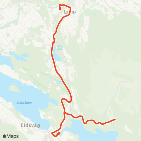 Skyss Åsane terminal - Selvik - Jordal map