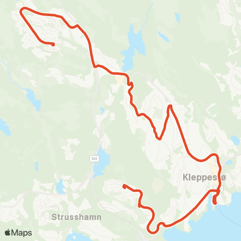 Skyss Stongafjellet - Kleppestø - Krokåsfeltet map