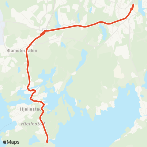 Skyss Milde - Hjellestad - Birkelandsskiftet map