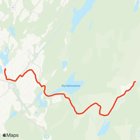 Skyss Totland - Dyngeland - Nesttun map