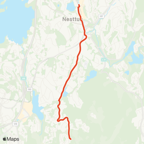 Skyss Smørås - Nesttun map