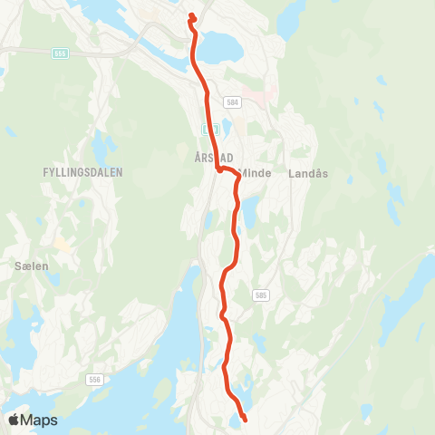 Skyss Nesttun - Storetveitveien - Wergeland map