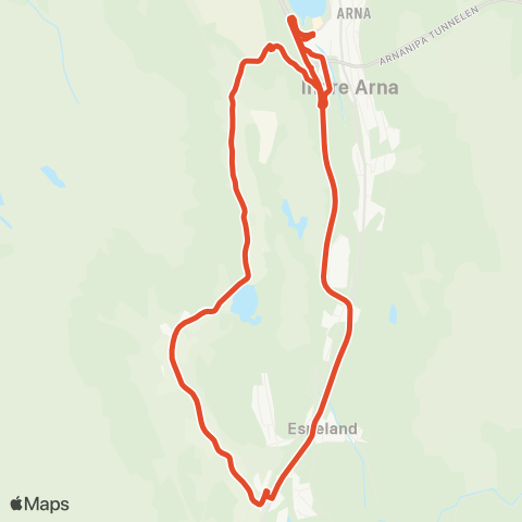 Skyss Arna stasjon - Tungeland - Lone map