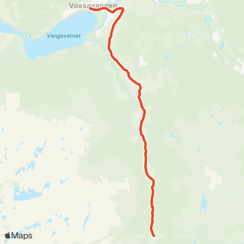 Skyss Voss - Bordalen - Rjodo map