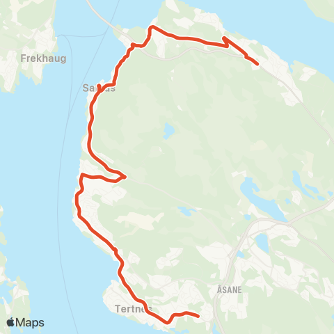 Skyss Skoleruter Åsane map