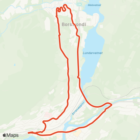 Skyss Voss-Skjerpe / Sivlevegen(Ringbuss) map