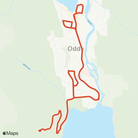 Skyss Eidesåsen - Toppen - Odda map