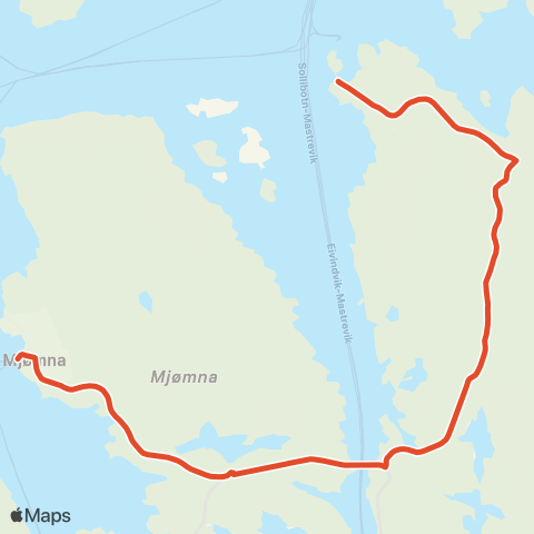 Skyss Mjømna-Skjerjehamn map