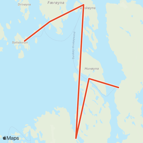 Skyss Nord-Solund map