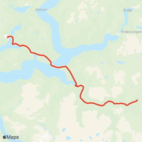 Skyss Sogndal-Lærdal-Flåm map
