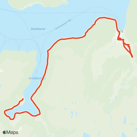 Skyss Vik-Arnafjord map