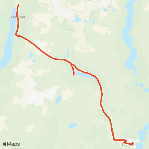 Skyss Fjærland-Selseng-Sogndal map