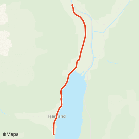 Skyss Fjærland-Haugen map