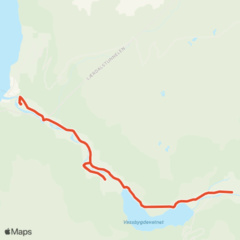 Skyss Vassbygdi-Aurland map