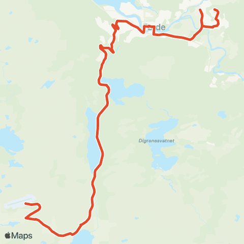 Skyss Flybuss Førde-Bringeland map