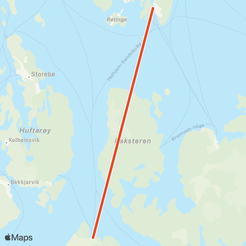 Skyss Halhjem - Sandvikvåg map