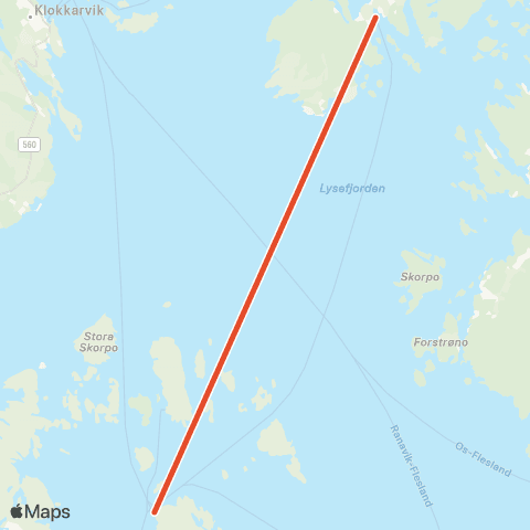 Skyss Hufthamar - Krokeide map