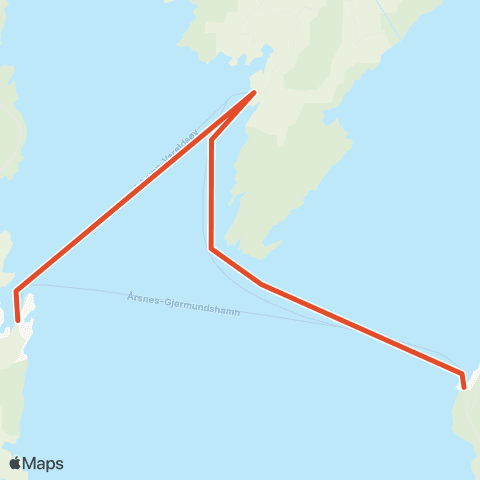 Skyss Gjermundshamn - Varaldsøy - Årsnes map