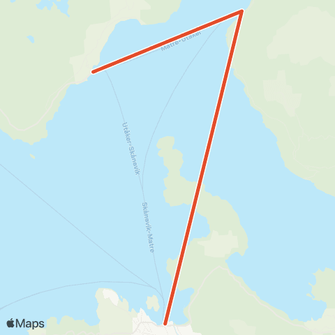 Skyss Skånevik - Matre - Utåker map