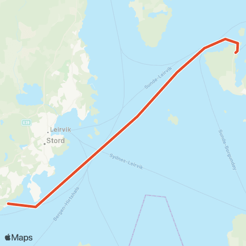 Skyss Skjersholmane - Ranavik map