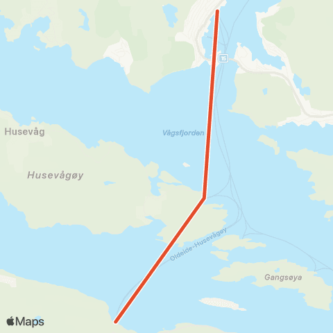 Skyss Måløy-Husevågøy-Oldeide map
