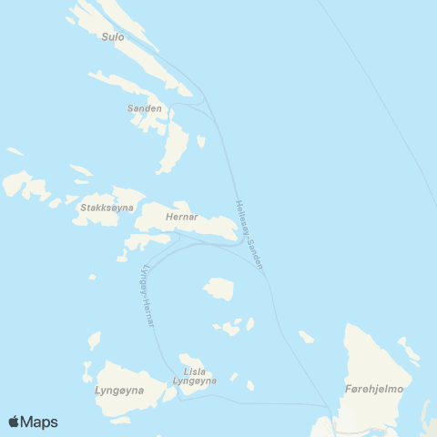 Skyss Hellesøy - Hernar map