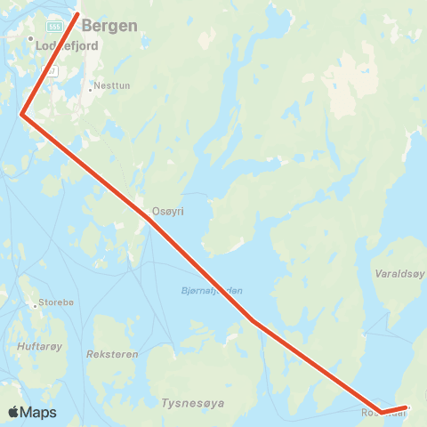 Skyss Hardangerfjordekspressen map