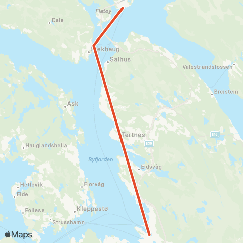 Skyss Nordhordland map
