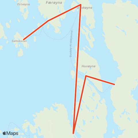 Skyss Nord-Solund map