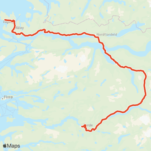 Skyss Førde-Sandane-Nordfjordeid map