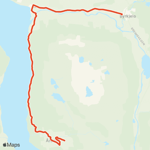 Skyss Breim-Årdal map