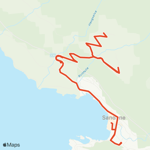 Skyss Sandane-Fjellbygda map
