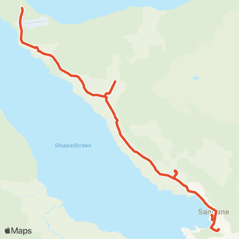 Skyss Sandane-Føleide-Hjelmeset map