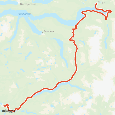 Skyss Førde-Stryn map