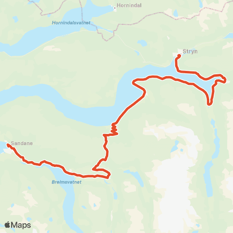 Skyss Innvik-Byrkjelo-Sandane map