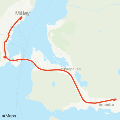 Skyss Måløy-Tennebø map