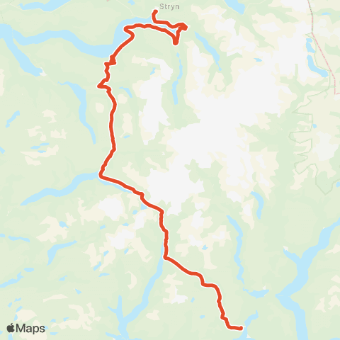 Skyss Sogndal-Stryn map