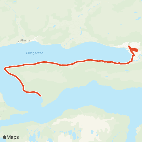 Skyss Torheim-Nordfjordeid map