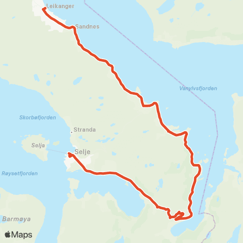 Skyss Selje-Leikanger map
