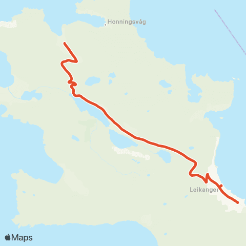 Skyss Årvik-Ervik-Leikanger map