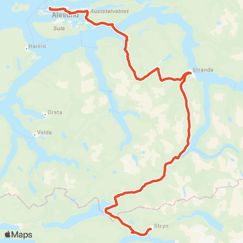 Skyss Stryn-Ålesund map