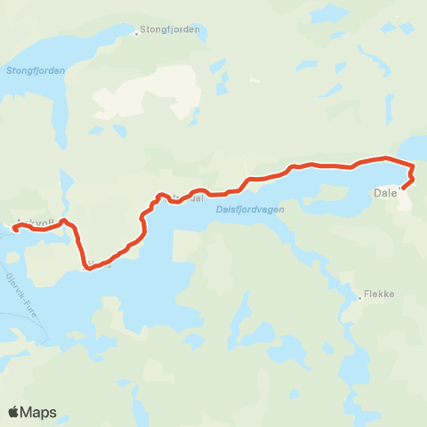 Skyss Askvoll-Dale map