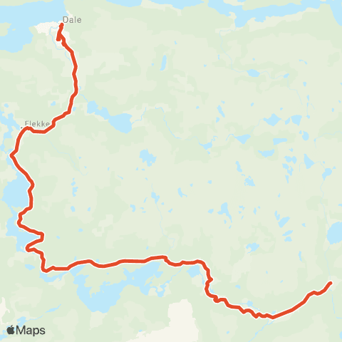 Skyss Guddal-Nautsund-Dale map