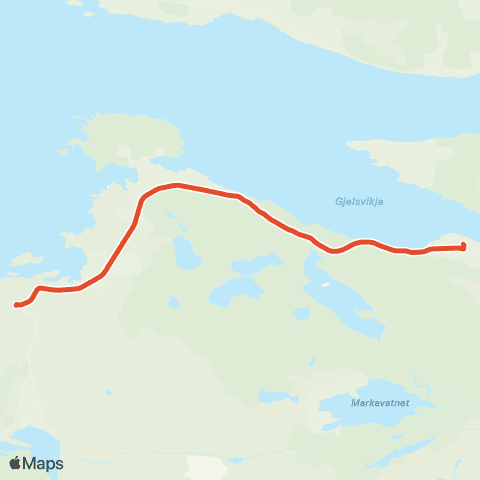Skyss Stavestrand-Leknes-Hegrenes-Gjelsvik skule map